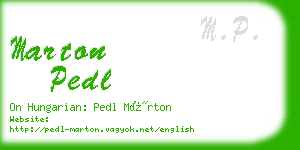 marton pedl business card